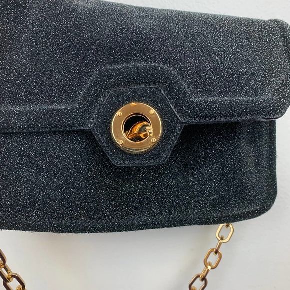Rachel Zon Black Purse with Gold Chain - Picture 6 of 13